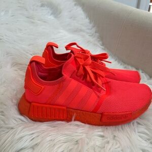 Adidas Bold Red Athletic Shoes